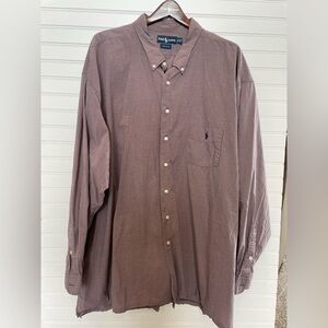 Red plaid Ralph Lauren men’s button down, size 4XLT excellent, 100% cotton